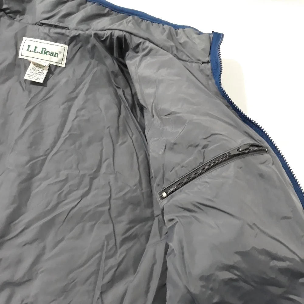 L.L.Bean Thinsulate Jacket Zipper Up Lightweight Blue Size Medium